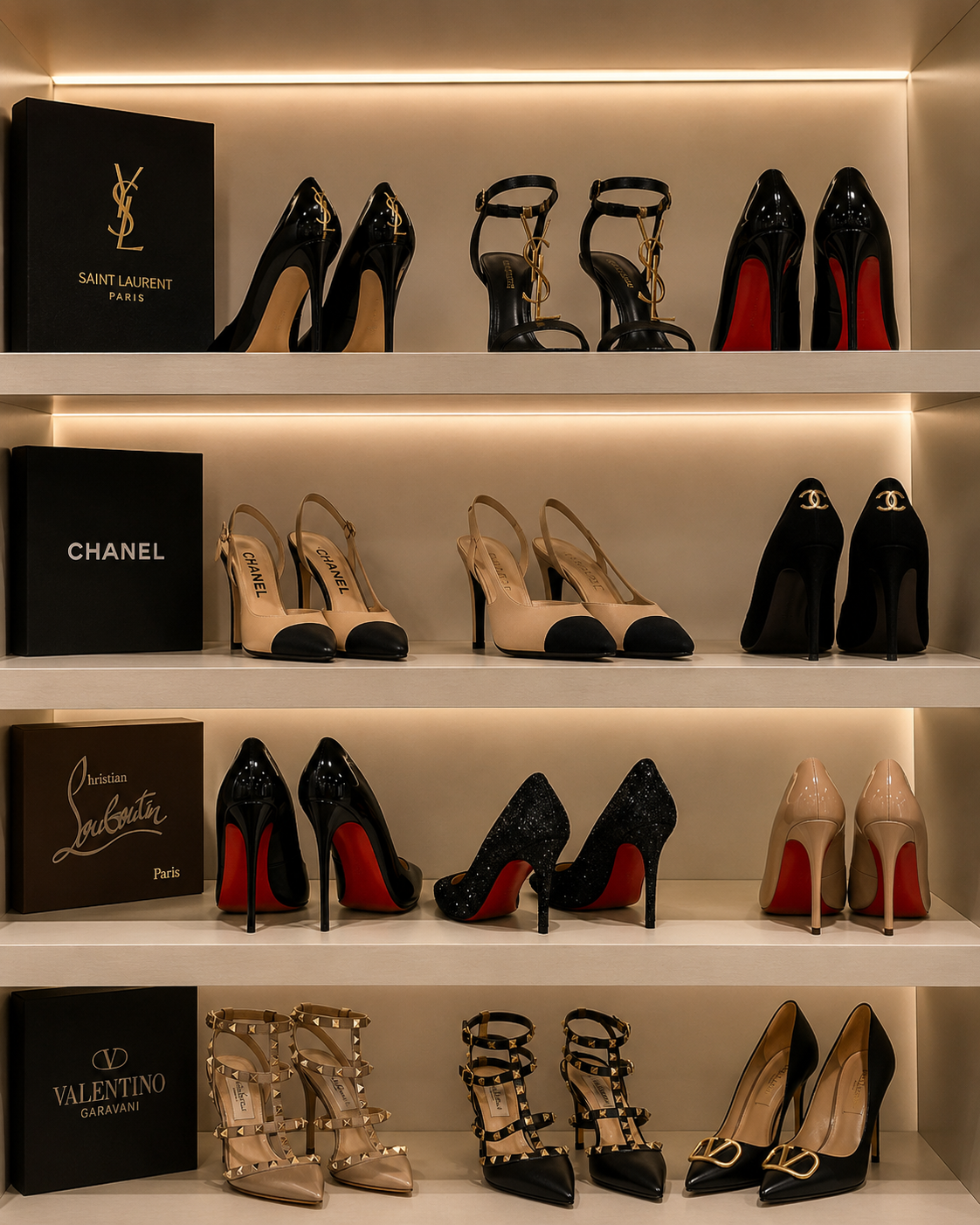 elegant shoe display