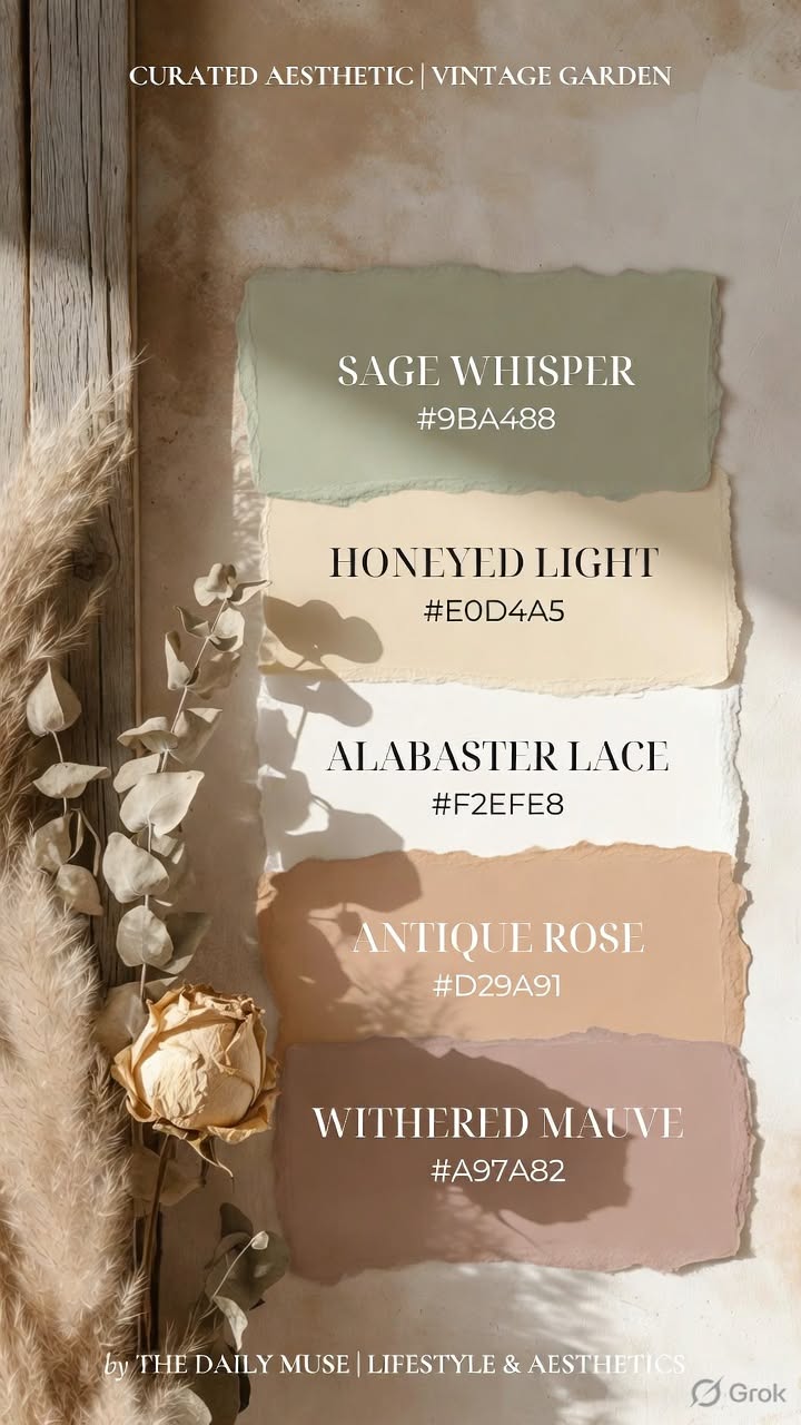 vintage garden color palette