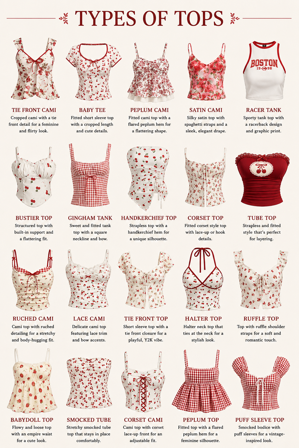 cute types of tops