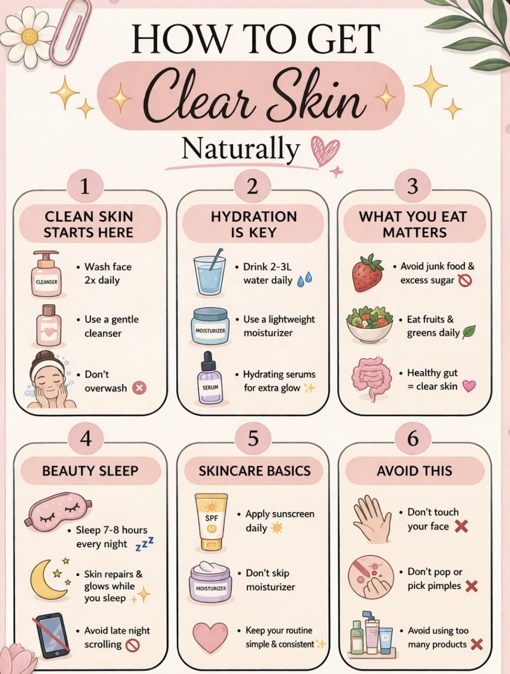 clear skin routine