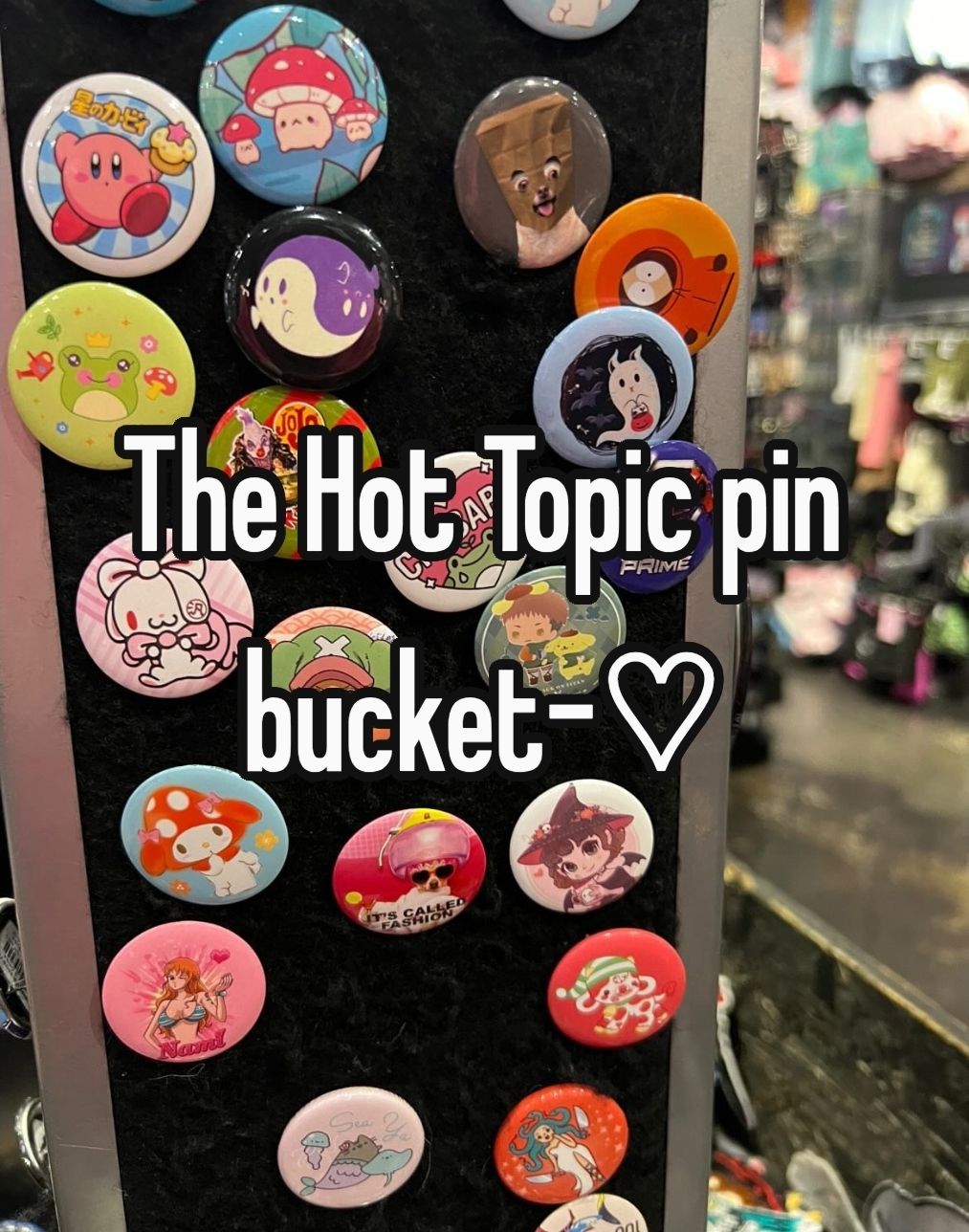 PIN TITLE: ">>>>>>>>" | PIN DESCRIPTION: "#hotTopic #pins #whisper"
