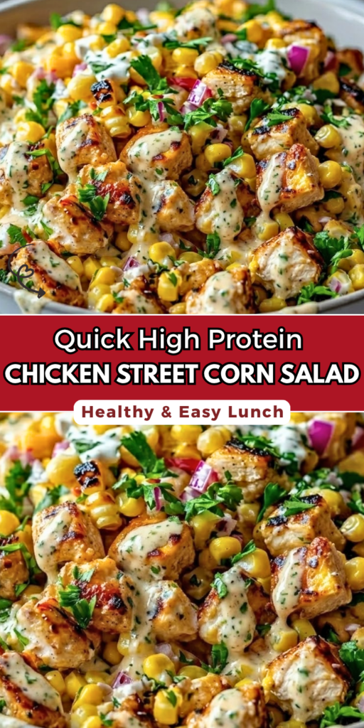 Quick High Protein Chicken Street Corn Salad – Easy Lunch