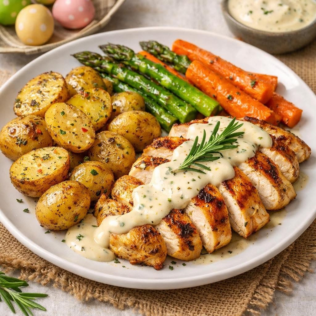 ranch chicken potato asparagus sheet pan