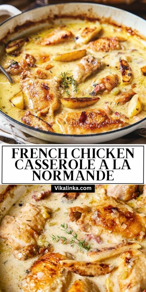 French Chicken Casserole a la Normande – Creamy One-Pan