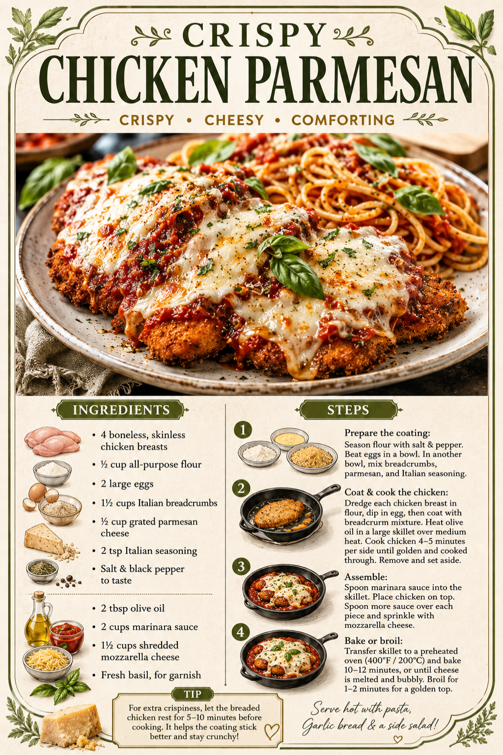 crispy chicken parmesan recipe