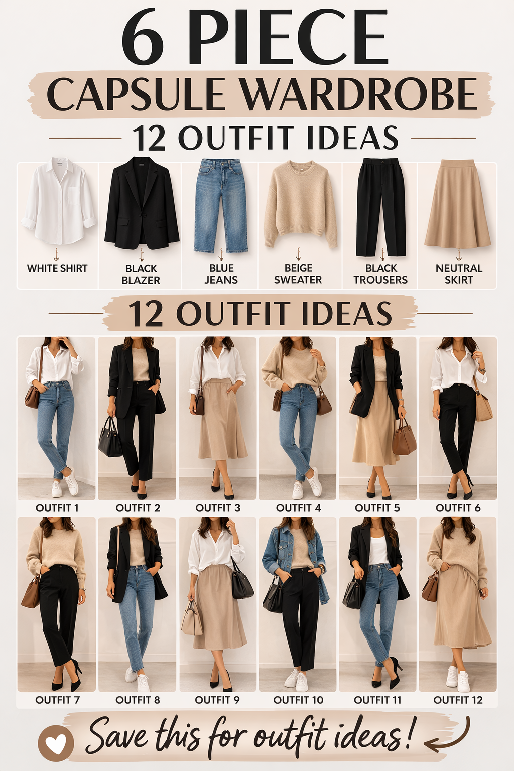 6 piece capsule wardrobe