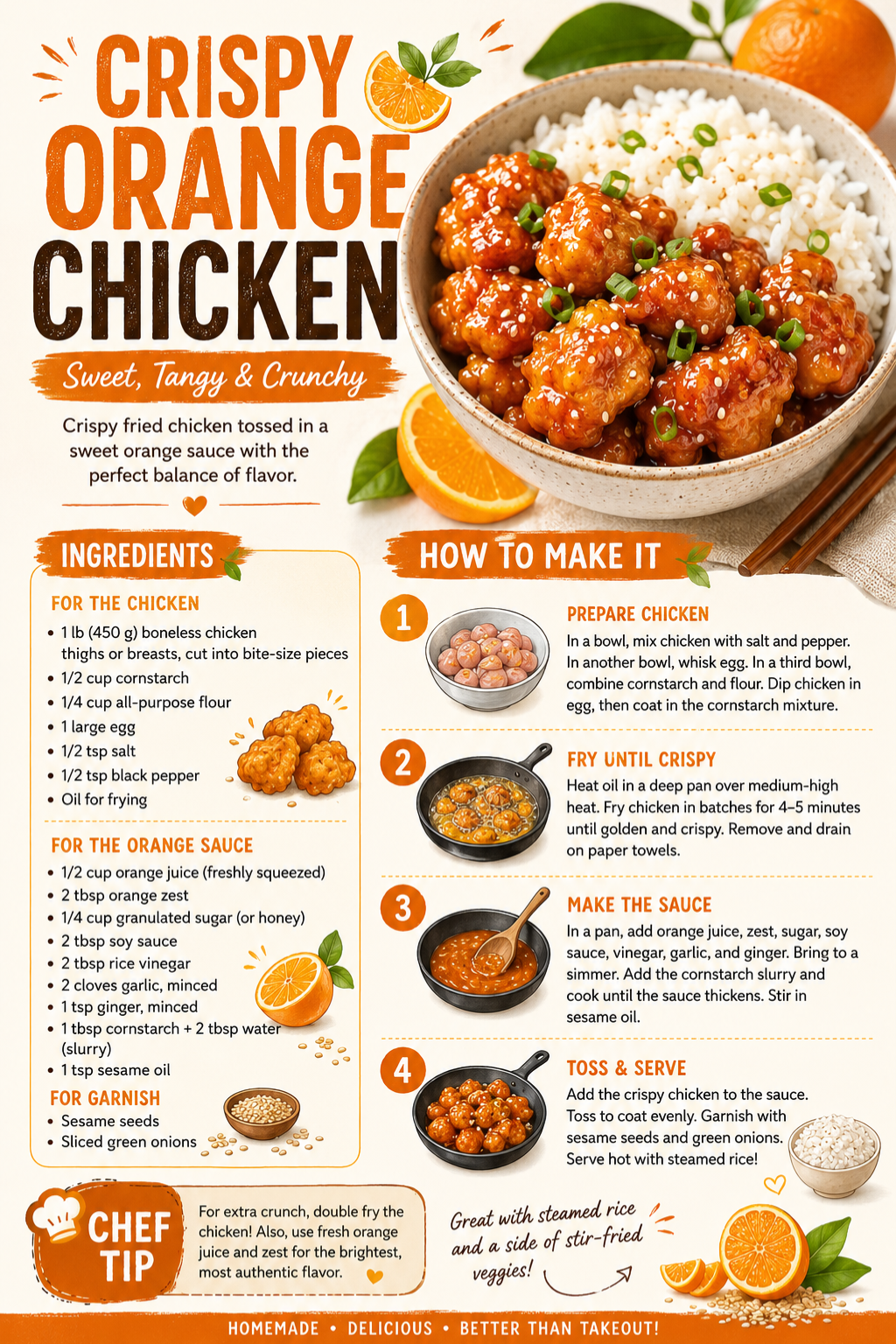 crispy orange chicken recipe