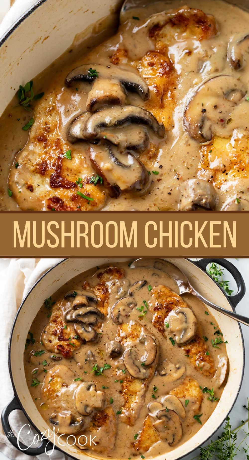 creamy mushroom chicken skillet recipe