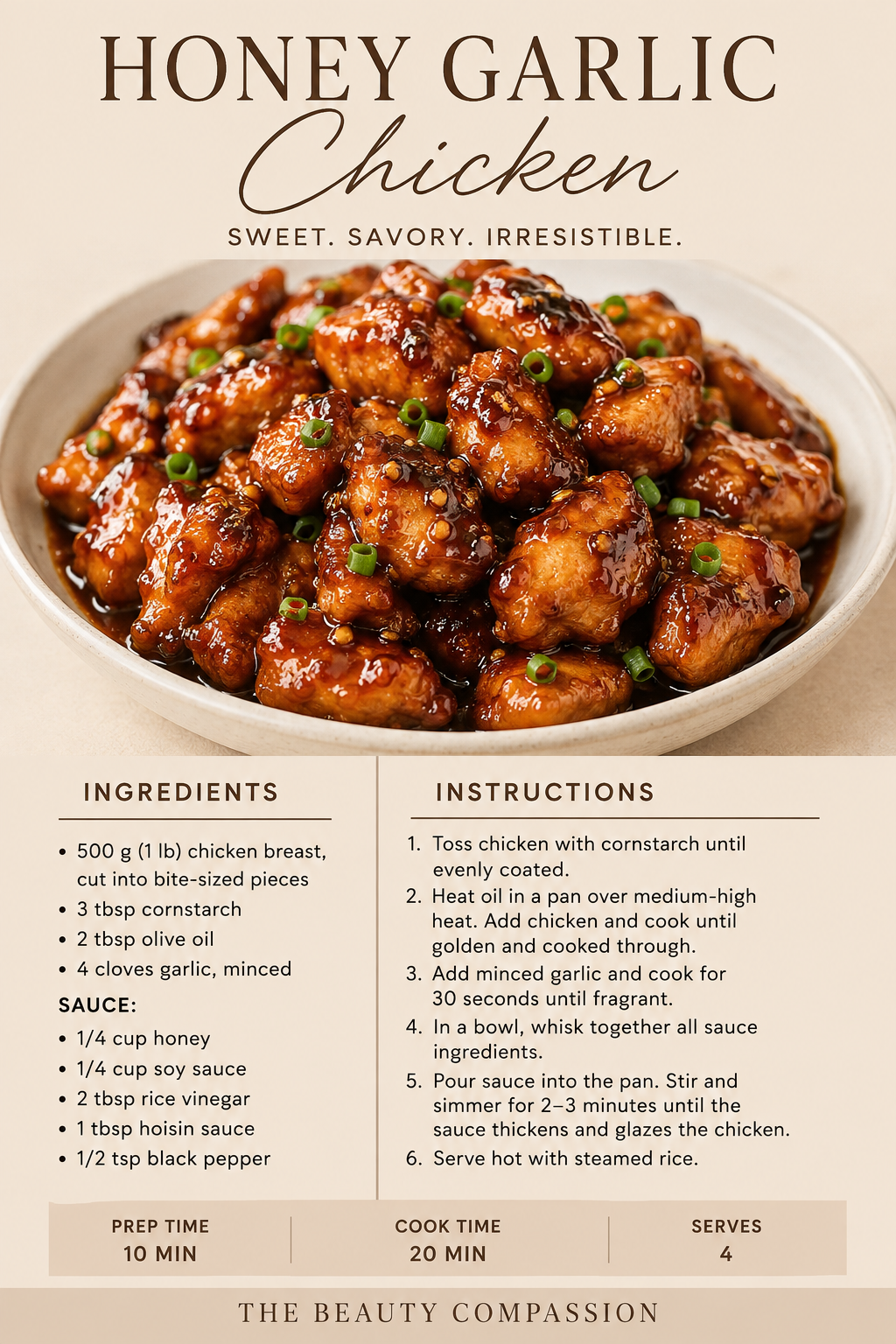 honey garlic chicken recipe