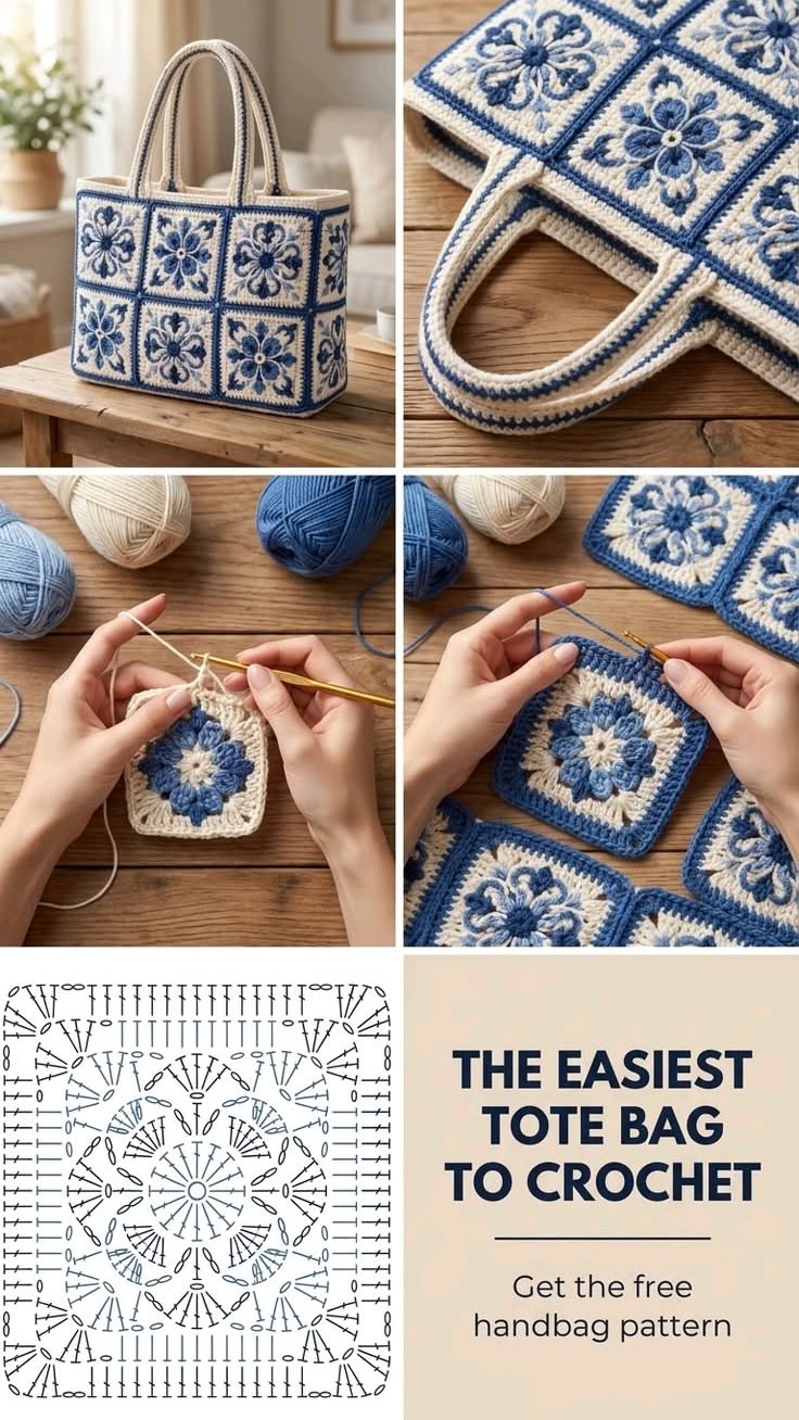 granny square tote bag pattern