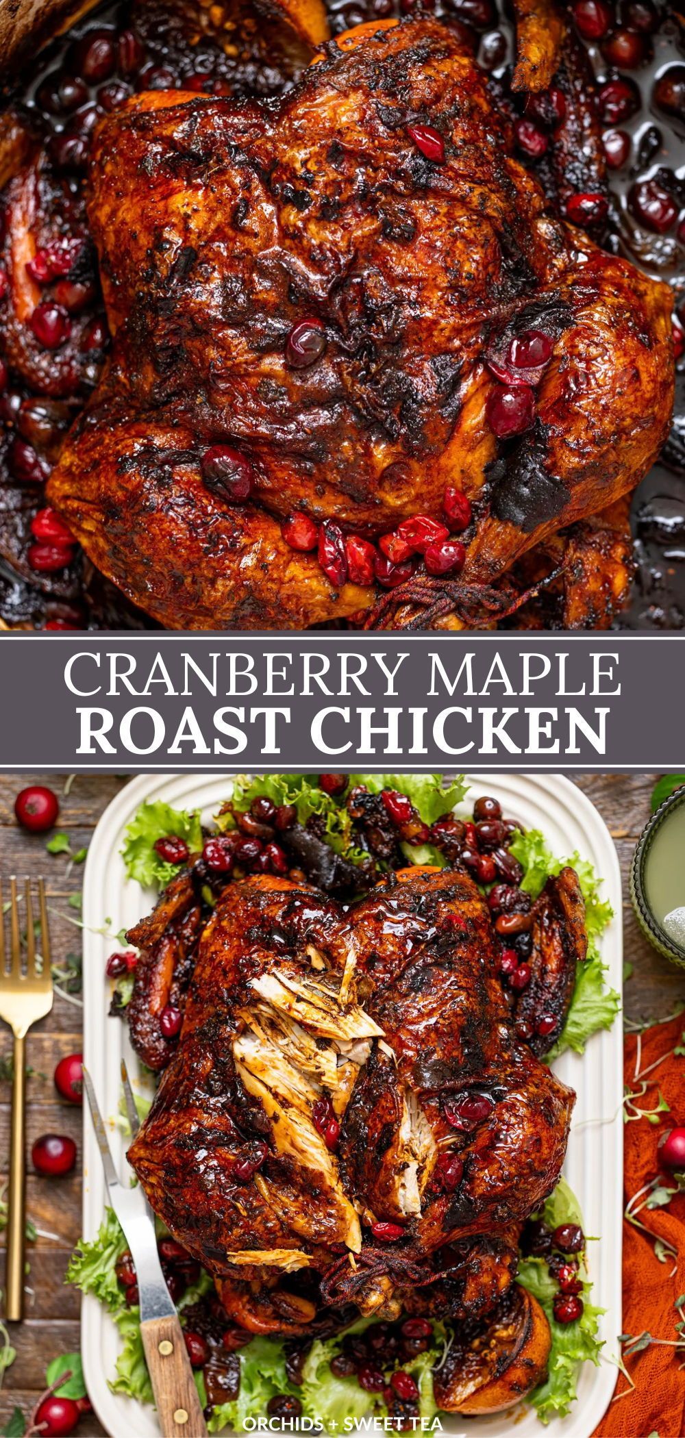 cranberry maple roast chicken recipe