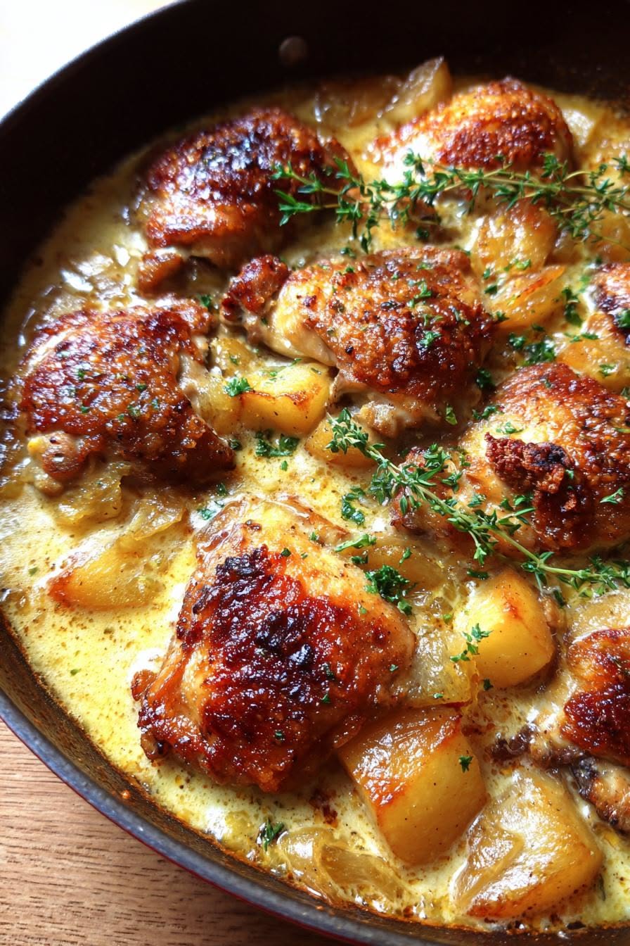 creamy french chicken casserole a la normande