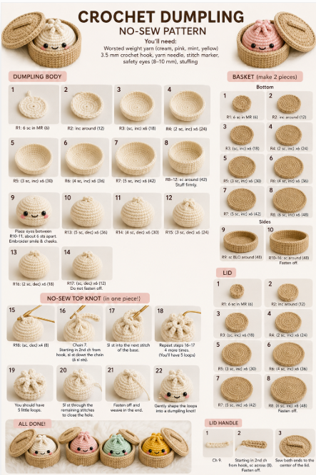 crochet dumpling pattern