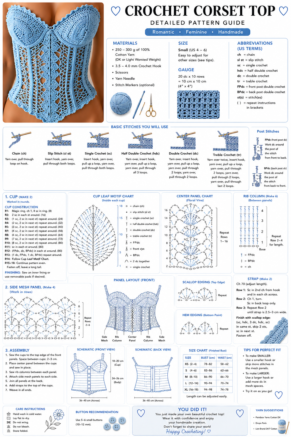 crochet corset top pattern