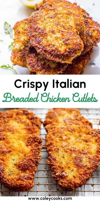 crispy italian breaded chicken cutlets