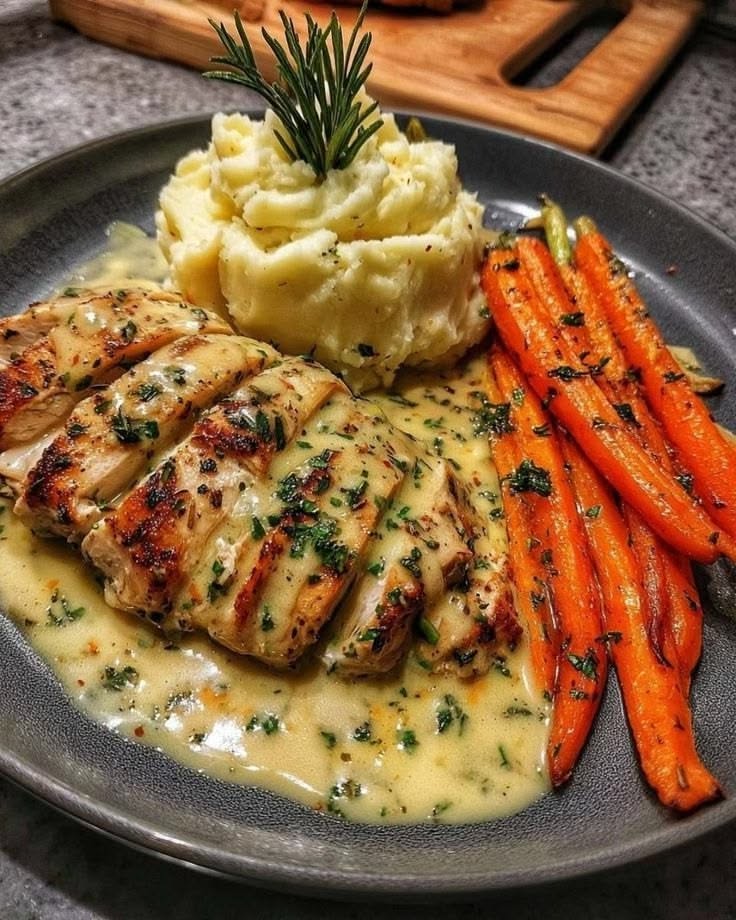 chicken mashed potatoes carrots and gravy recipe