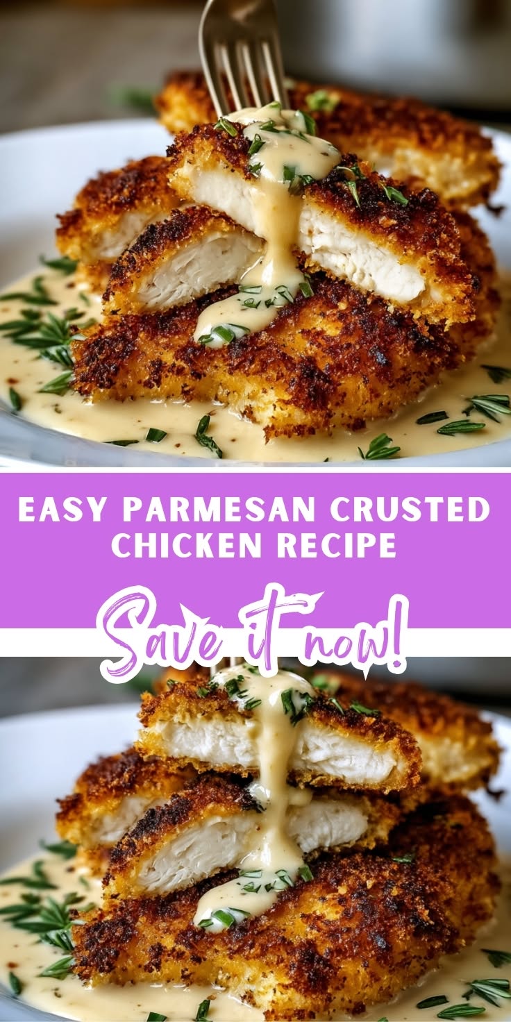 easy parmesan crusted chicken recipe
