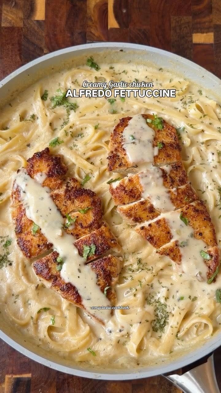 creamy garlic chicken fettuccine recipe